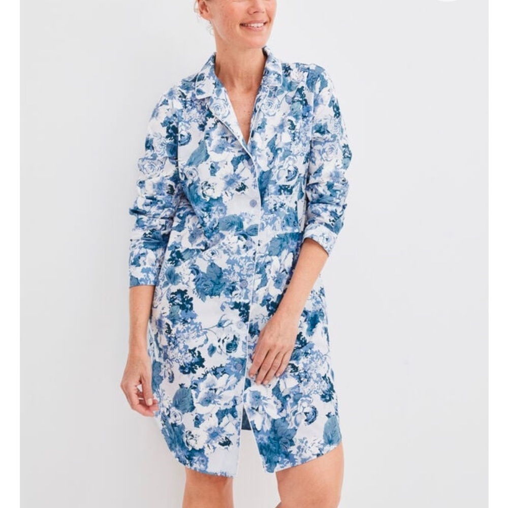 Haven Well Within Cotton Poplin Floral Sleep Shirt Size Large